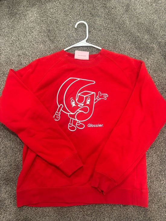 Glossier Sweaters - Glossier Red Graphic Crewneck Sweatshirt - Limited Edition